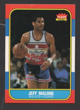 1986 Fleer #67 JEFF MALONE Washington Bullets Basketball NBA