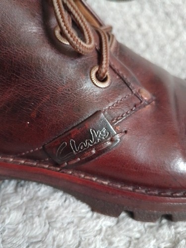 CLARKS RAPPLE CHUKKA STYLE BROWN LEATHER BOOTS UK 7 G EURO 41 - Picture 14 of 16