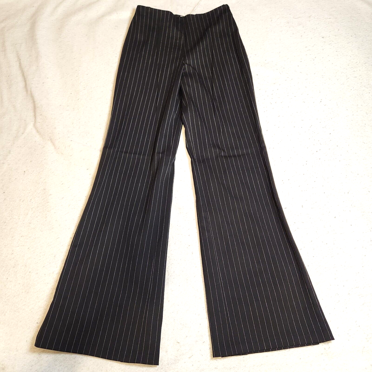 VTG Gunex Women Wool Pants Sz 4 Black Pinstripe Italian 90s Wide Leg NWT $340 | eBay VTG Gunex Women Wool Pants Sz 4 Black Pinstripe Italian 90s Wide Leg NWT $340 | eBay