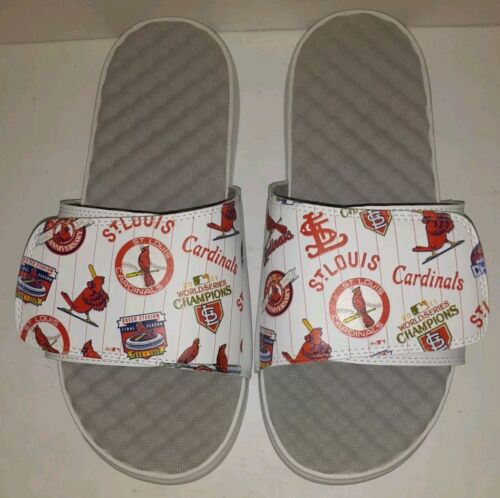 St Louis Cardinals ISlide Sandals Womens 11 White Casual Slip On Flat Slide NIB - Picture 4 of 12