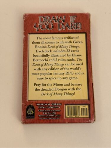 Das Deck der vielen Dinge RAR Grün Ronin Spiel Zubehör D&D - Bild 2 von 8