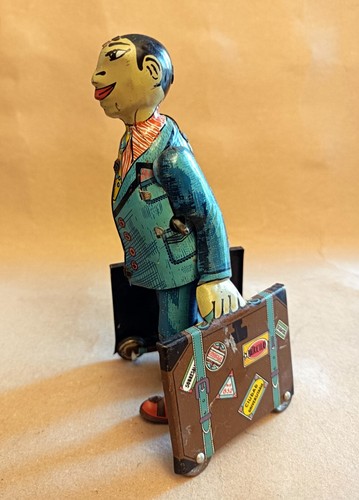 RICO Wind up Giocattolo di Latta "Porta Valigie", 15 cm, Funzionante, Spagna - Foto 2 di 10