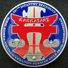 187th Infantry Regiment Rakkasans Let Valor Not Fail Challenge Coin