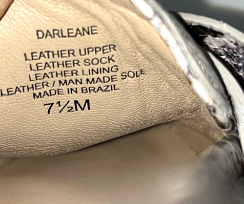 Antonio Melani Damen-Loafer Schlangenoptik Leder Schleife schön schwarz grau Größe 7,5 - Bild 7 von 8