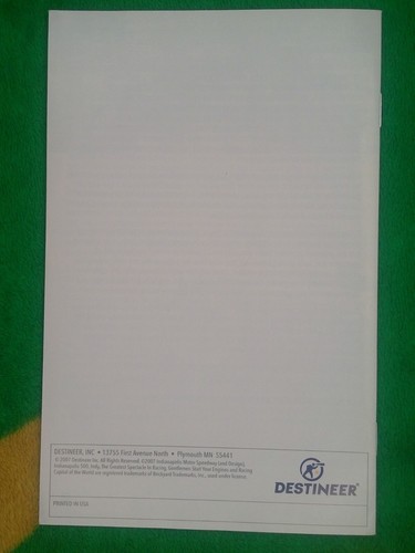 Indianapolis 500 Legends Nintendo Wii Manual Only - Picture 2 of 2