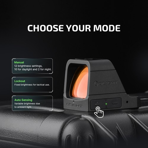 Olight Osight 3 MOA Rechargeable Durable Dot Open Reflex Sight W/ Charging Cover - Picture 3 of 45