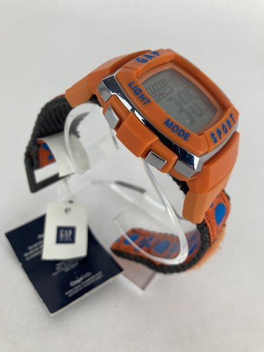 Gap Kids 45mm Orange/Silver Tone Digital Quartz Watch w/Fabric Band & Battery - Picture 9 of 9