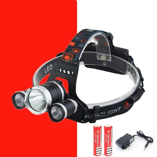 Head Torch Rechargeable Super Bright Headlamp with 3 Lights LED Zoom Headlight - Picture 4 of 10