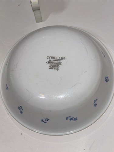 Corelle Bowls Provincial Blue Set of 3 Soup/Cereal/Salad Bowls With Flowers - Picture 7 of 7