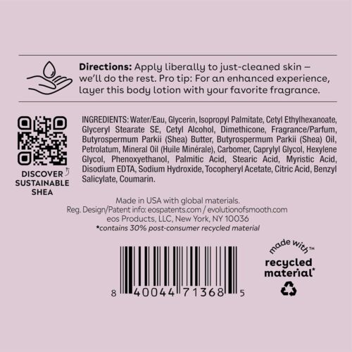 eos Shea Better Body Lotion 24-Hour Moisture Skin Care, Lightweight & Non-Greasy - Picture 21 of 21