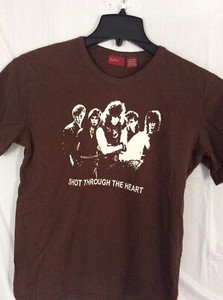 Bon Jovi Vintage T Shirt Shot Through The Heart Brown M Ebay Bon Jovi Vintage T Shirt Shot Through The Heart Brown M Ebay
