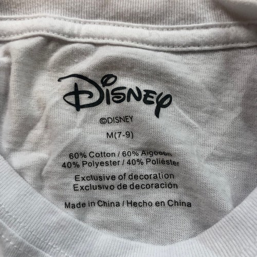 Disney Shirt Girls Medium Short Sleeve White Top Mickey Mouse Selfie - Picture 4 of 5