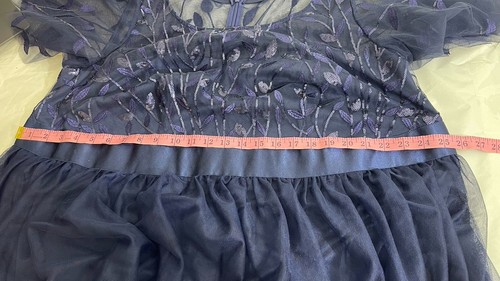 Ever Pretty Navy Blue Embroidered bridesmaid Casual Evening Dress Size 2xl-3Xl - Picture 8 of 14