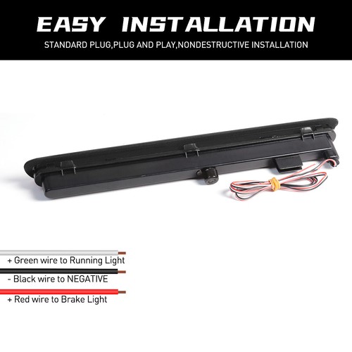 For 2015-2021 Toyota Hilux Revo LED Rear Middle Stop 3rd Third Brake Light Smoke - Picture 9 of 10