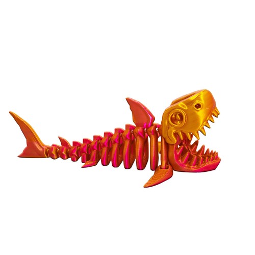 3D Printed Shark Skeleton Flexi Skeleton Shark Flexi Factory Official Shark Toy - Picture 18 of 20