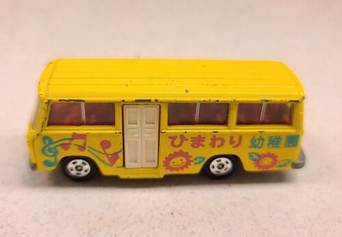 Tomica #60 Yellow Mitsubishi Rosa "Kindergarten Bus" Made in Japan 1:84 No Box