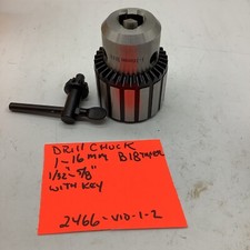 Drill chuck J2116 , 1-16MM ,B 18 Taper ,w Key(1 Pc In Lot) 2466-vid-1-2