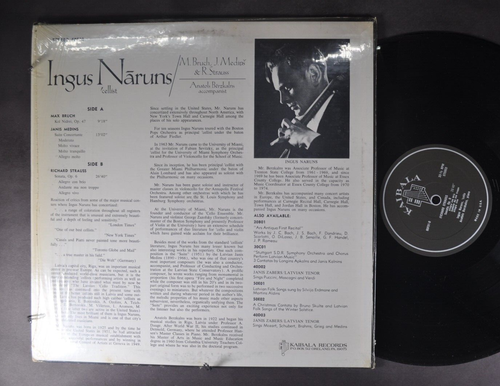INGUS NARUNS / Anatols Bērzkalns- Cellist CLASSICAL LP 60F01 KAIBALA SHRINK nm/m - Picture 2 of 2