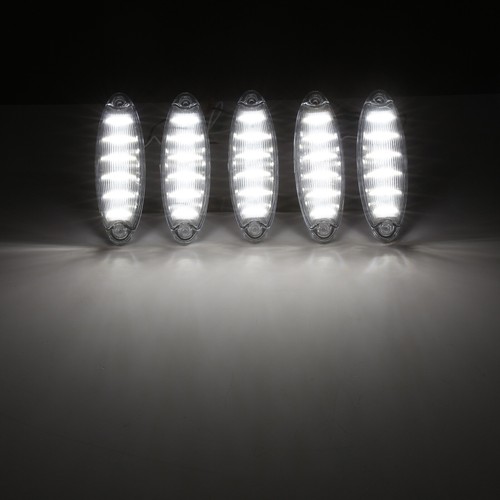 5pcs Amber/White LED Roof Clearance Marker Lights For Freightliner Cascadia - Picture 12 of 14