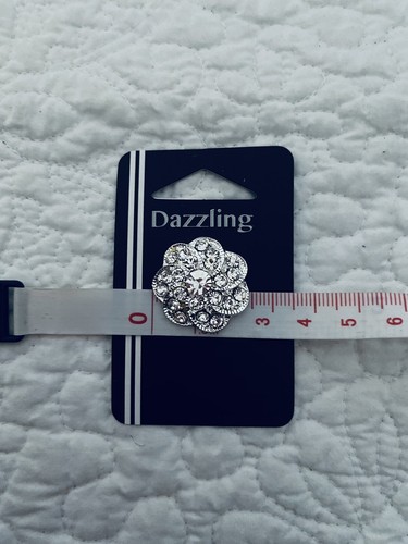 ❄️ Dazzling Rhinestone Buttons With Shank 2.5cm Wedding Hair Acc Craft Dresses - Picture 2 of 5