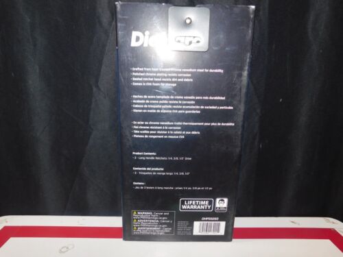 DIEHARD DHP55293 3PC LONG HANDLE RATCHET SET 90TOOTH 1/4'',3/8'',1/2'' (EB42) - Picture 3 of 5