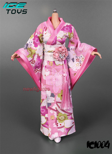 Ropa larga de kimono ICE TOYS 1/6 IC1004E para muñeca cuerpo hembra Phicen TBL JO de 12 - Imagen 5 de 6