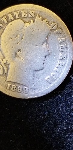 1899-P Barber Dime 90 % plata - Imagen 4 de 11