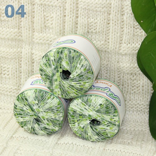 Sale New Lot of 3 ballsx50g High-quality Nylon Ladder Track Knitting Yarn Green - Picture 2 of 8