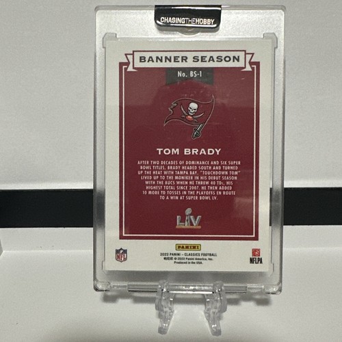 Tom Brady "Banner Season" SILVER/HOLO 2022 Panini Classics #BS-1 Buccaneers (SP) - Picture 2 of 2