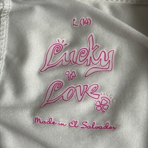 Lucky in Love Girls Rockin Rococo tennis Pleated Skirt skort Large 14 neon - Picture 7 of 9