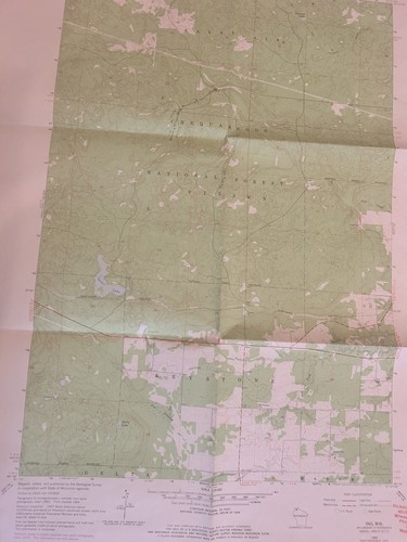 USGS Folded topographic map Wisconsin INO Quadrangle - Picture 7 of 7