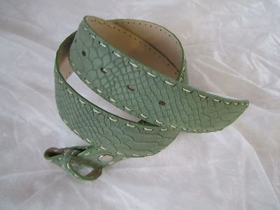 umjubelt Gürtel grün echt Leder ohne Schnalle 85 90 95 NEU Wechselgürtel  /P