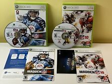 XBox 360 Lot 2 Games Madden NFL 10 & Madden NFL 08 Football BOTH COMPLETE & MINT