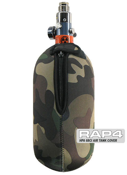New RAP4 Paintball Tank Grip Bottle Cover Woodland Camo 68ci 3k