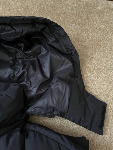 DKNY Black Hooded Puffer Jacket Medium Circa 1989 Logo Removable Hood Water Res - Picture 11 of 21
