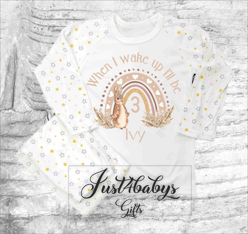 Personalised Boys girls Baby Childrens  Peter Rabbit  PJ loungewear pyjamas - Picture 5 of 12