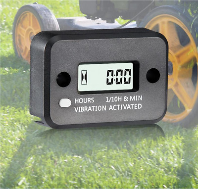 Digital 5-digit LCD Wireless Vibration Hour Meter Counter IP68 Waterproof
