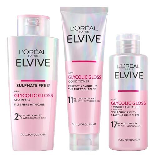 L'Oréal Paris Elvive Glycolic Gloss Dull Porous Hair Glossing Routine Shampoo - Bild 8 von 9