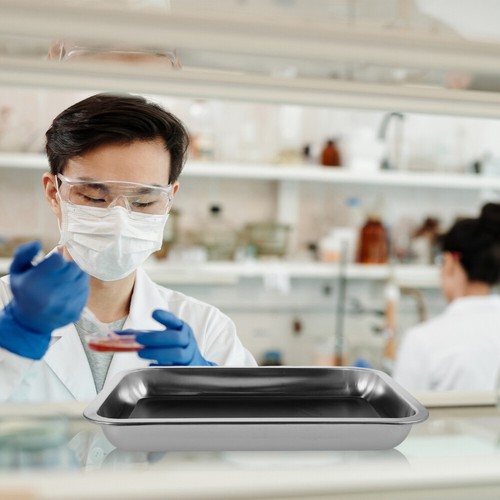  Anatomy Tray Lab Dissection Equipment Stainless Steel Dissecting Plate - Afbeelding 4 van 12