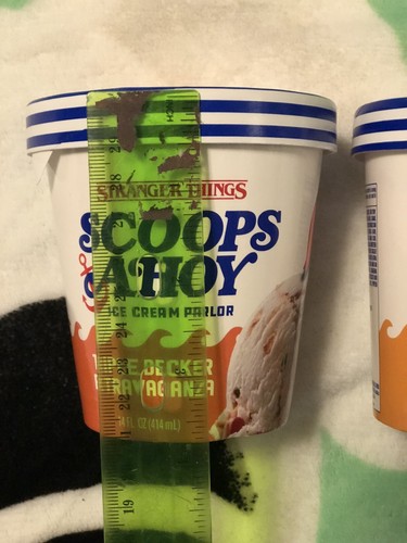 NETFLIX Stranger Things Scoops Ahoy Empty Ice Cream Containers - Lot of 2 - Picture 14 of 16