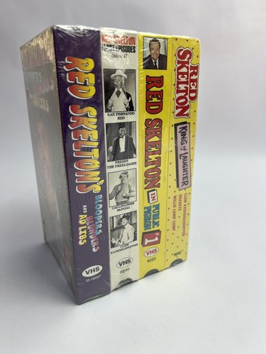 RED SKELETON VHS 4 PACK Sealed King Laughter Public Pigeon Lost Episodes +MORE! - Picture 1 of 5