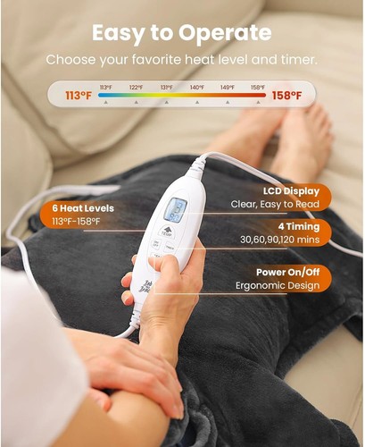 Bob and Brad Large Weighted Heating Pad Electric for Back Pain Relief Machine - Picture 7 of 9