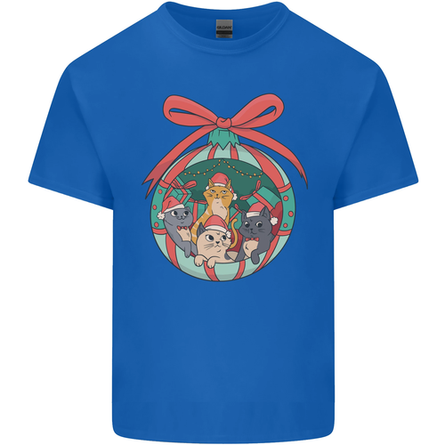 Funny Christmas Cats Bauble Kids T-Shirt Boys Girls - Picture 4 of 77
