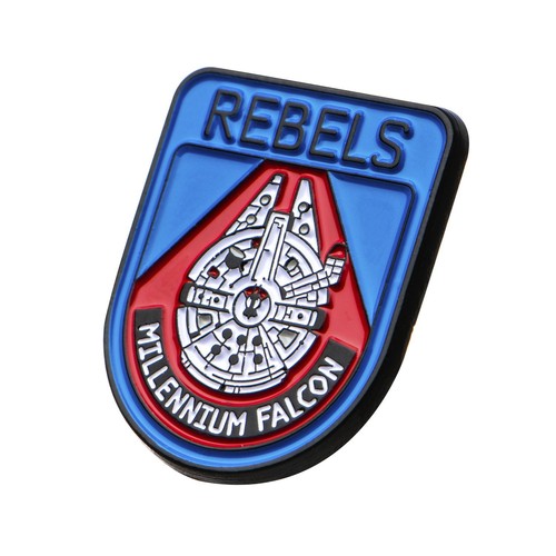 OFFICIAL STAR WARS - REBELS - MILLENNIUM FALCON METAL ENAMEL PIN BADGES (NEW) - Picture 2 of 4