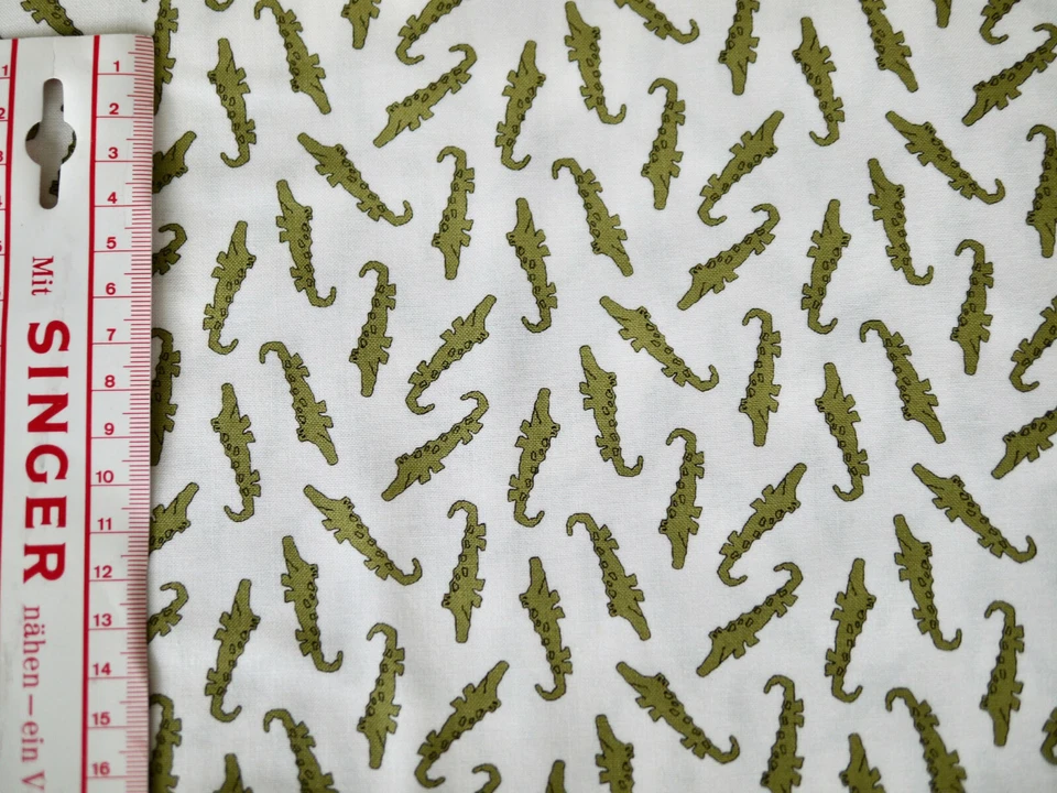 MODA Patchworkstoff ANIMAL CRACKERS Kinderstoff Krokodil Schnappmaul Tiere - Bild 4 von 4