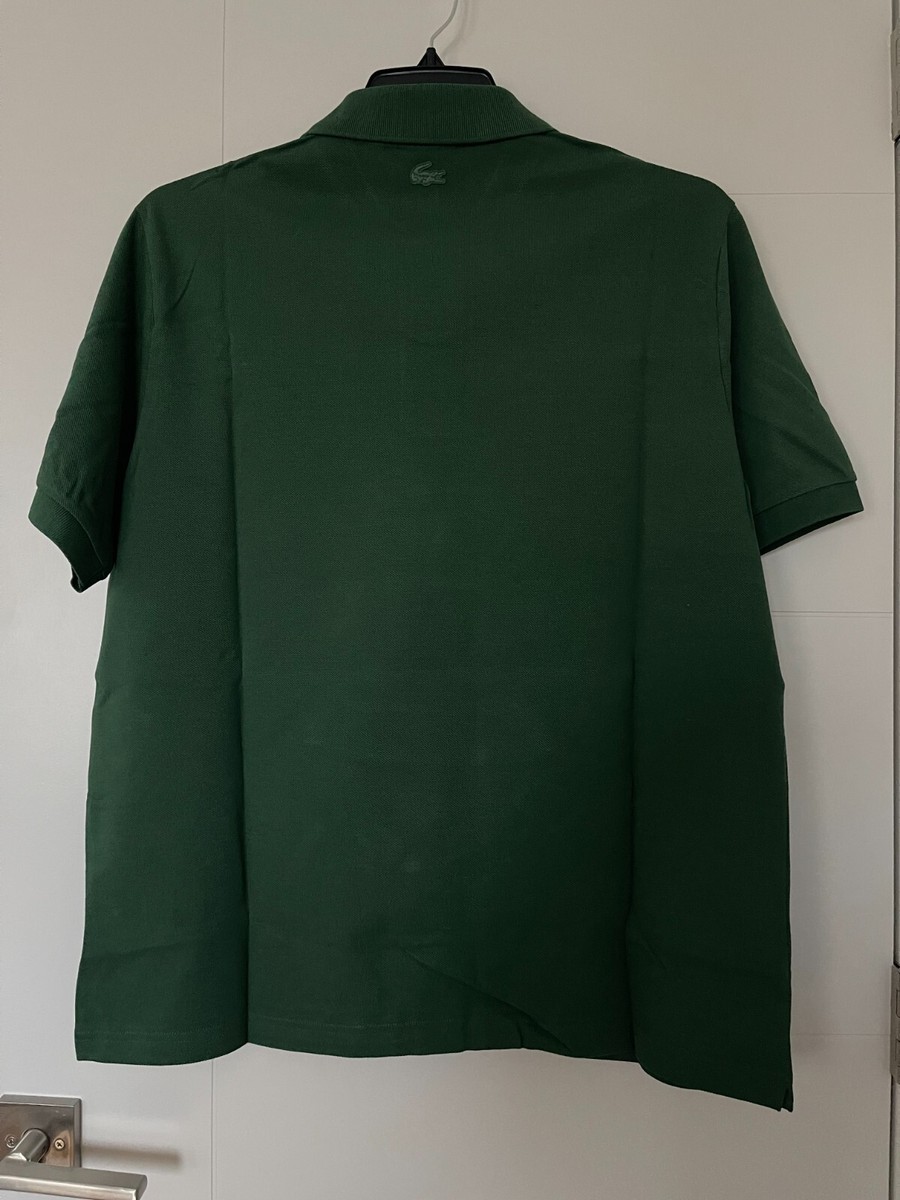 NWT LACOSTE RAINBOW LOGO MEN'S RELAXED FIT COTTON PIQUE POLO