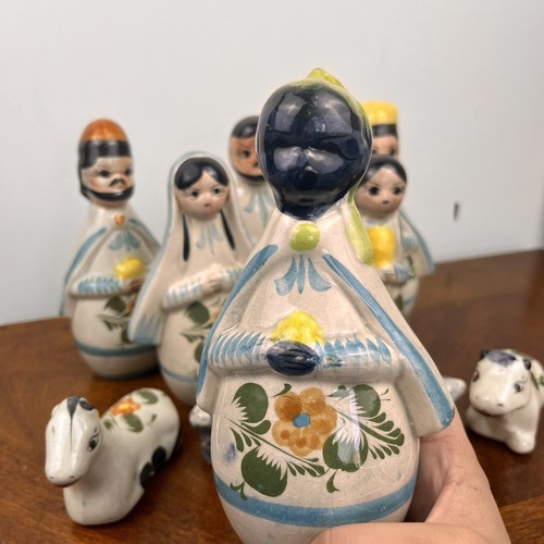 Belén de cerámica mexicana Tonala set de 12 piezas fe navideña - Imagen 18 de 18