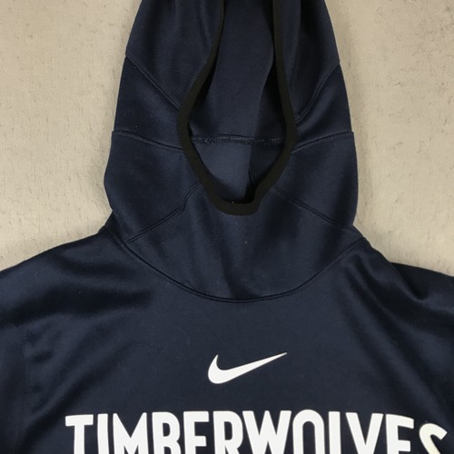 Minnesota Timberwolves Hoodie Mens Medium Blue Nike Showtime Sweatshirt NBA - Picture 4 of 10