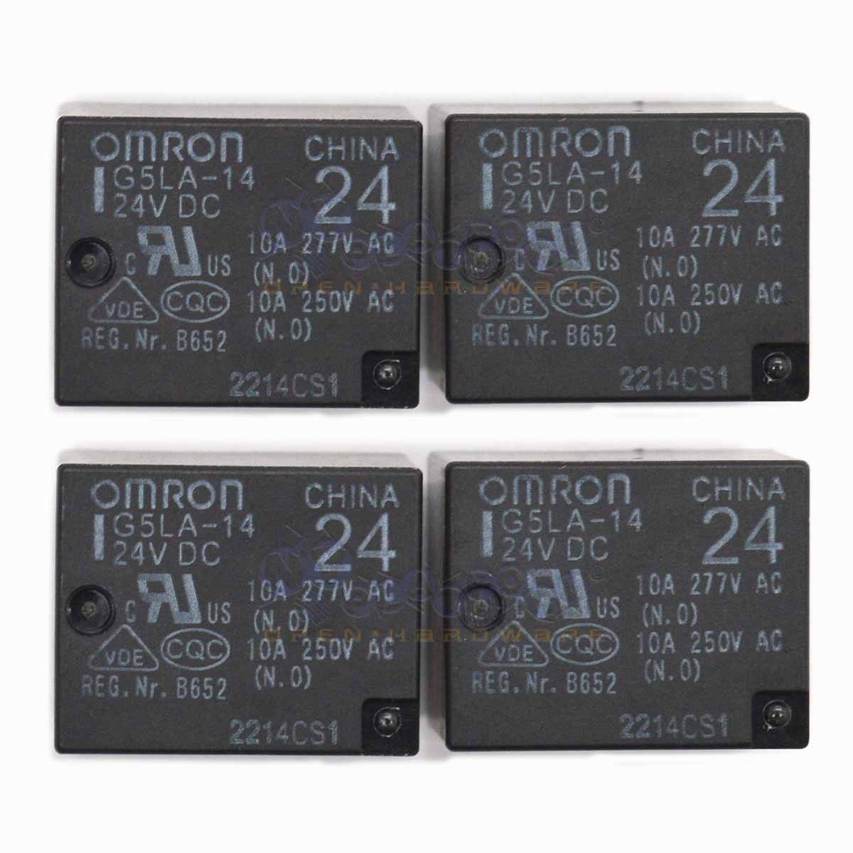 Omron G5LE-1A4-E DC24 PCB Mount Power Relay SPST 250V 10A Contacts 24VDC *New*