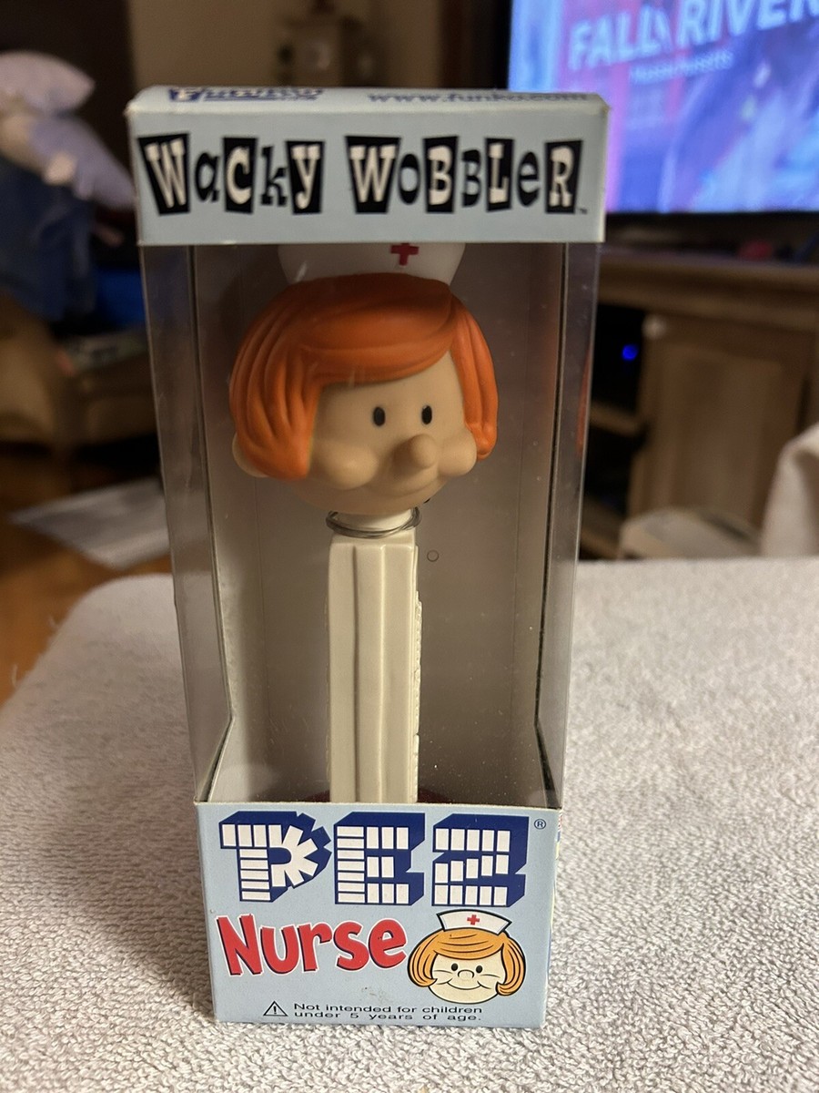 FUNKO Wacky Wobbler PEZ Nurse Orange Hair NIB Retired GIFT